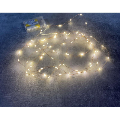 Гирлянда светодиодная A-PLUS НА БАТАРЕЙКАХ 4 м 80 диодов LED, желтый цвет Гирлянда светодиодная A-PLUS НА БАТАРЕЙКАХ 4 м 80 диодов LED, желтый цвет