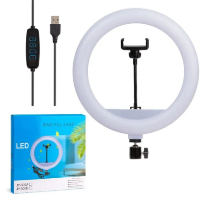 Кольцевая светодиодная LED лампа RIAS JY-300A 30см с держателем USB управление на проводе (2_009797) Кольцевая светодиодная LED лампа RIAS JY-300A 30см с держателем USB управление на проводе (2_009797)