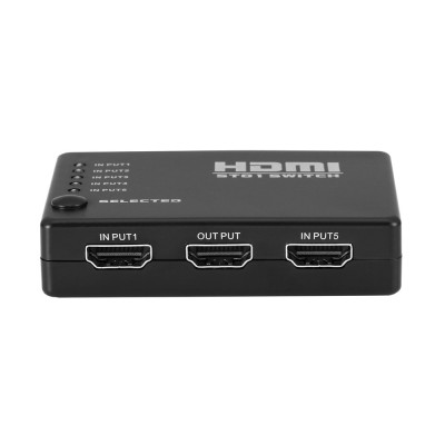 HDMI-переключатель (switch) RIAS HS55 5xHDMI с пультом ДУ Black (3_01834)