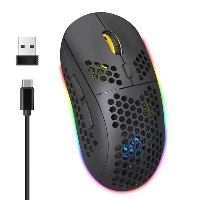Мышь беспроводная игровая Union HYSO Т90 с аккумулятором и подсветкой 2,4G+Bluetooth Мышь беспроводная игровая Union HYSO Т90 с аккумулятором и подсветкой 2,4G+Bluetooth