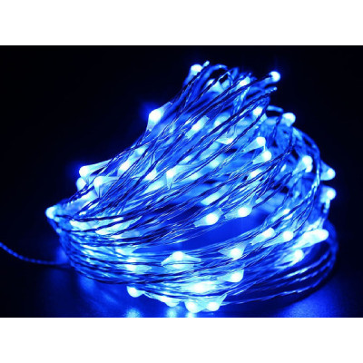 Светодиодная гирлянда-нить на батарейках Decorative Light синяя 10м 100LED 218-21526967 Светодиодная гирлянда-нить на батарейках Decorative Light синяя 10м 100LED 218-21526967