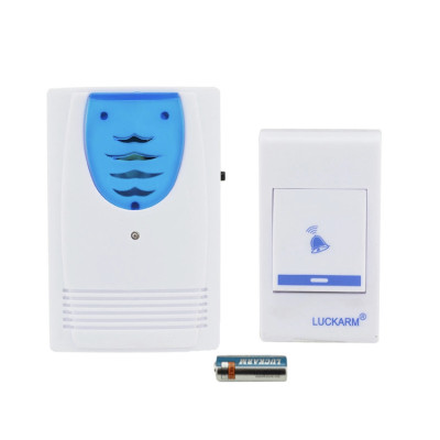 Дверной звонок беспроводной на батарейках Luckarm 12V 23A Белый Дверной звонок беспроводной на батарейках Luckarm 12V 23A Белый