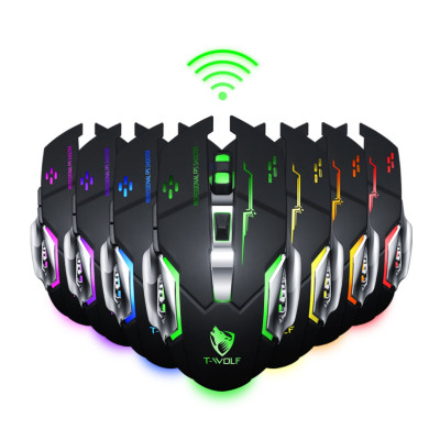 Мышь беспроводная игровая с подсветкой T-Wolf Q13 Black 2,4G+Bluetooth Мышь беспроводная игровая с подсветкой T-Wolf Q13 Black 2,4G+Bluetooth