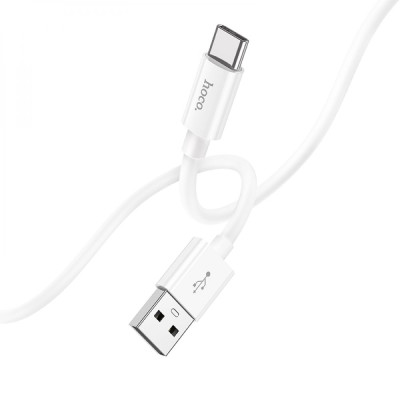 Кабель Hoco X87 Magic silicone передачи данных USB to Type-C 1 m 3A White