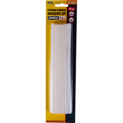 Стержни клеевые 7,2*200 мм 12 шт быстрого действия EXPRESS MASTERTOOL GM (42-1165)