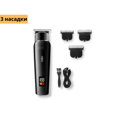 Аккумуляторная машинка для стрижки волос с насадками No Brand GM-1113 черный (40958-KM-1113)