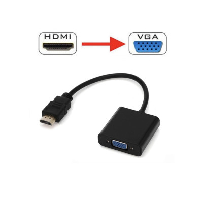 Адаптер-конвертер Tishric HDMI VGA 70091 Black Адаптер-конвертер Tishric HDMI VGA 70091 Black