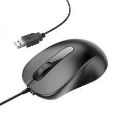 Проводная оптическая USB Мышка Borofone BG4 1000DPI 1.5 m Черный