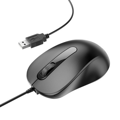 Проводная оптическая USB Мышка Borofone BG4 1000DPI 1.5 m Черный Проводная оптическая USB Мышка Borofone BG4 1000DPI 1.5 m Черный