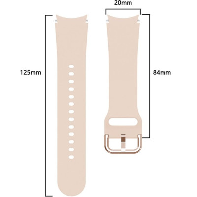 Ремешок силиконовый BeWatch Samsung Galaxy Watch 4 / 5 / Pro SoftTouch Светло-розовый (0139304) Ремешок силиконовый BeWatch Samsung Galaxy Watch 4 / 5 / Pro SoftTouch Светло-розовый (0139304)