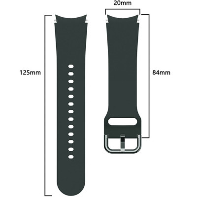 Ремешок силиконовый BeWatch Samsung Galaxy Watch 4 / 5 / Pro SoftTouch Зеленый (0139306) Ремешок силиконовый BeWatch Samsung Galaxy Watch 4 / 5 / Pro SoftTouch Зеленый (0139306)