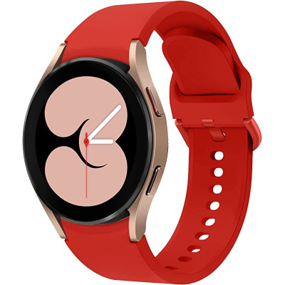 Ремешок силиконовый BeWatch Samsung Galaxy Watch 4 / 5 / Pro SoftTouch Красный (0139302)