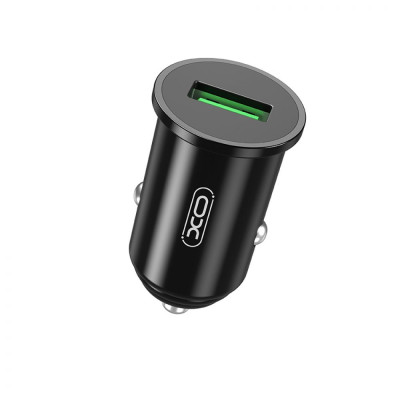 Автомобильное зарядное устройство с быстрой зарядкой XO CC35 1USB QC3.0 18W Черный