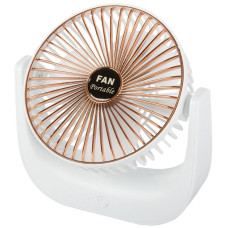 Портативний вентилятор FAN Portable F138 акумуляторний з нахилом 4.5 Вт Білий (33ca5178)