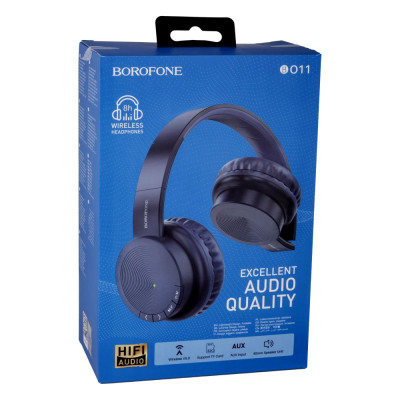 Беспроводные накладные наушники Borofone BO11 Maily Bluetooth 5.0 250mAh TF карт AUX Micro-USB Blue Беспроводные накладные наушники Borofone BO11 Maily Bluetooth 5.0 250mAh TF карт AUX Micro-USB Blue