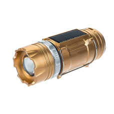Фонарь кемпинговый RIAS GSH-9688 на солнечной батарее c фонариком Gold (3_02623)