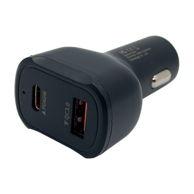 Автомобильное зарядное устройство XON MaxCharge Type-C 65W 1 x PD65 + QC3.0 Black (5060948063494)