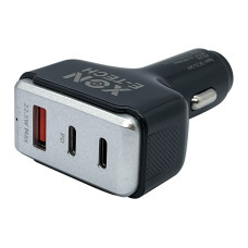 Автомобильное зарядное устройство XON MaxCharge Type-C 82.5W 2 x Type-C PD30 + Type-A 15V/1.5A Black (5060948063500)