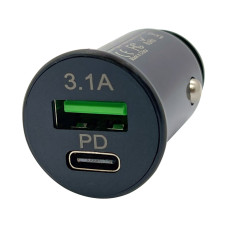 Автомобильное зарядное устройство XON UniLink Type-C 15W PD15 + 5V/3.1A Black (5060948063395)