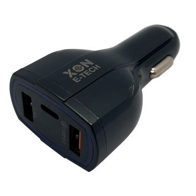 Автомобільний зарядний пристрій XON UniLink Type-C 15W PD15 + QC3.0 + 5V/3.1A Black (5060948063425)