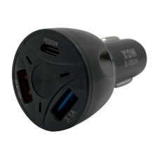 Автомобильное зарядное устройство XON UniLink Type-C 20W PD20 + QC3.0 + 5V/3.1A Black (5060948063449)