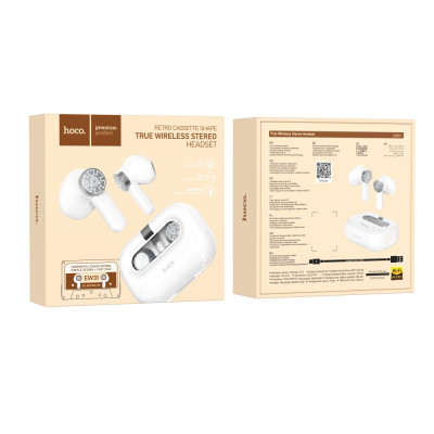 Беспроводные наушники Hoco EW31TWS Perfection Bluetooth v5.3 250 mAh /25mAh LED White Беспроводные наушники Hoco EW31TWS Perfection Bluetooth v5.3 250 mAh /25mAh LED White