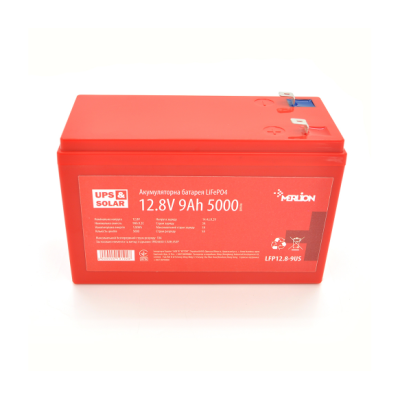 Аккумуляторная батарея для ИБП Merlion LiFePO4 12.8V 9AH Красный (10582)