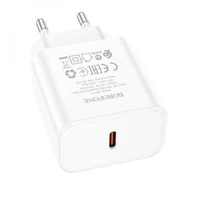 Сетевое зарядное устройство Borofone BA71A Power Type-C PD20W 3A Белый
