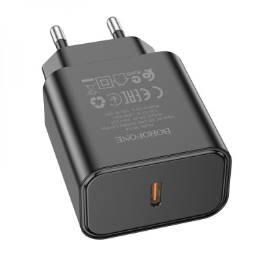 Сетевое зарядное устройство Borofone BA71A Power Type-C PD20W 3A Черный Сетевое зарядное устройство Borofone BA71A Power Type-C PD20W 3A Черный