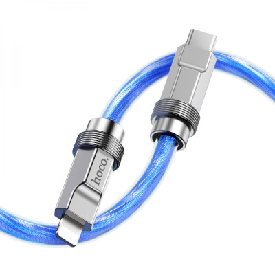 Кабель для передачи данных Hoco U113 Type C to iPhone Lightning U113 Solid Silicone 20W 1 м Blue