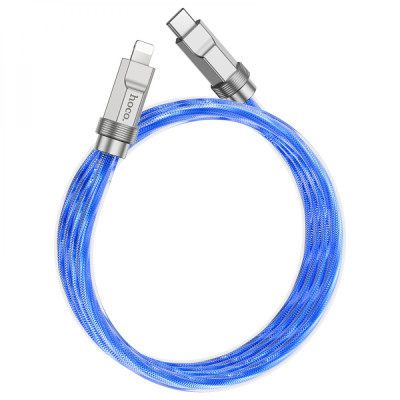 Кабель для передачи данных Hoco U113 Type C to iPhone Lightning U113 Solid Silicone 20W 1 м Blue Кабель для передачи данных Hoco U113 Type C to iPhone Lightning U113 Solid Silicone 20W 1 м Blue
