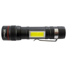 Фонарь ручной встроенный аккумулятор X-Balog BL-520-T6 ХРЕ + COB mircoUSB zoom Черный