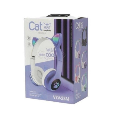 Наушники беспроводные кошачьими ушками CAT Ear VZV-23M Bluetooth RGB Синие Наушники беспроводные кошачьими ушками CAT Ear VZV-23M Bluetooth RGB Синие