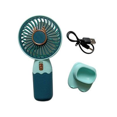 Вентилятор ручной аккумуляторный Mini Fan ZB088C USB Сине-бирюзовый Вентилятор ручной аккумуляторный Mini Fan ZB088C USB Сине-бирюзовый