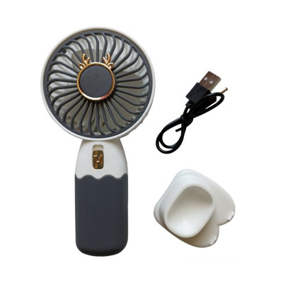Вентилятор ручной аккумуляторный Mini Fan ZB088C USB Серо-белый Вентилятор ручной аккумуляторный Mini Fan ZB088C USB Серо-белый