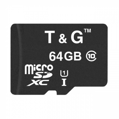 Карта памяти T&G Micro SDXC 64gb UHS-1 10 Class Черный