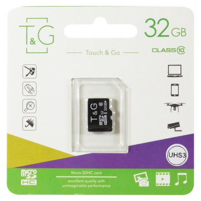 Карта памяти T&G Micro SDHC 32gb UHS-1 10 Class Черный