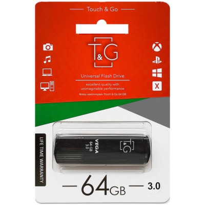 USB-накопитель T&G Flash Drive 3.0 64gb Vega 121 USB Flash Drive 3.0 64Гб Черный