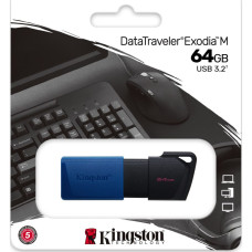USB-накопитель Kingston DT Exodia M 64Gb USB Flash Drive 3.2 64 Гб Black / Blue
