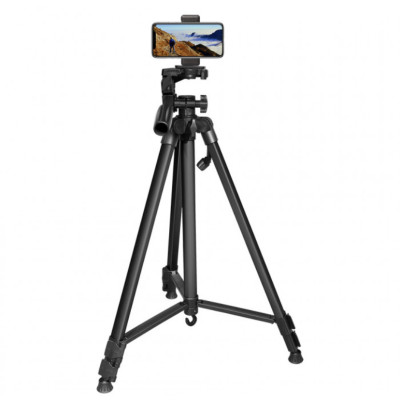Штатив для камери та телефону TRIPOD 380A 0.5 м -1.35 м Чорний