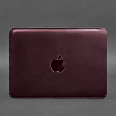 Кожаный чехол для MacBook 13 дюйм Бордовый Crazy Horse BlankNote Кожаный чехол для MacBook 13 дюйм Бордовый Crazy Horse BlankNote