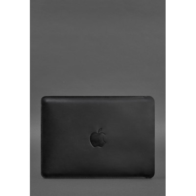Кожаный чехол для MacBook 15-16 Черный BlankNote