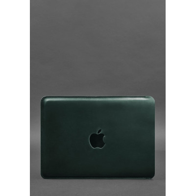 Кожаный чехол для MacBook 13 дюйм Зеленый Crazy Horse BlankNote