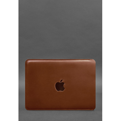Кожаный чехол для MacBook 13 дюйм Светло-коричневый Crazy Horse BlankNote