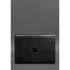 Шкіряний чохол для MacBook 14 дюйм Чорний Crazy Horse BlankNote
