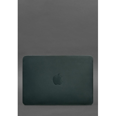 Чехол из натуральной кожи для MacBook 13 дюйм Зеленый Краст BlankNote