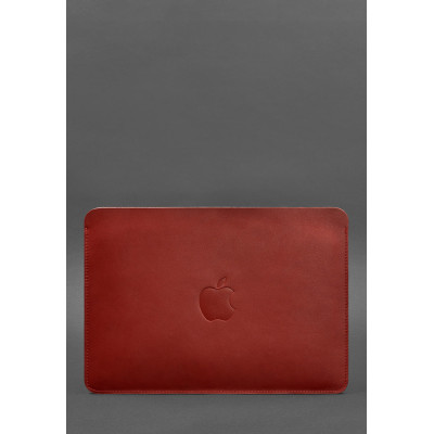 Чехол из натуральной кожи для MacBook 13 дюйм Красный BlankNote
