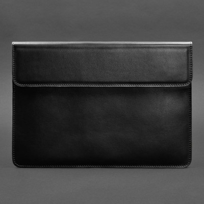 Кожаный чехол-конверт на магнитах для MacBook 13 Черный BlankNote
