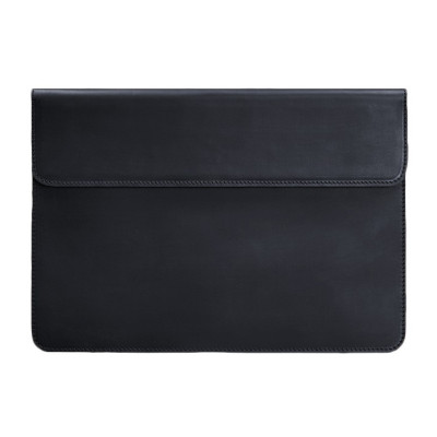 Кожаный чехол-конверт на магнитах для MacBook 14 Синий Crazy Horse BlankNote