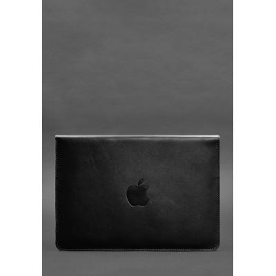 Кожаный чехол-конверт на магнитах для MacBook 14 Черный BlankNote Кожаный чехол-конверт на магнитах для MacBook 14 Черный BlankNote